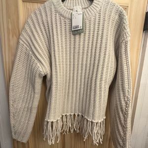 New With Tags, H&M fringe sweater